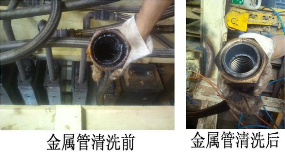 管壁清洗清洗前后对比
